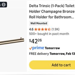 Delta Champagne Bronze Toilet Paper Holder 