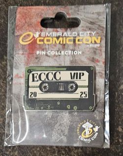 Emerald City Comic Con Pin Collection 2025 VIP Cassette Tape 2025 Collector Item