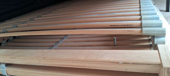 Wooden Quin size bedframe with mattress