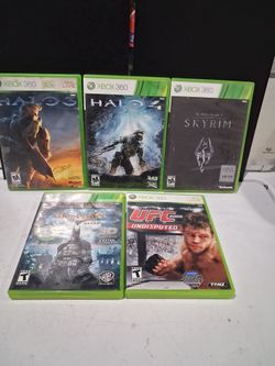 5 X-Box 360  games. good Condition.   45  for all.