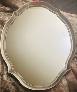 Decorative Wall Mirror with Scalloped Frame
