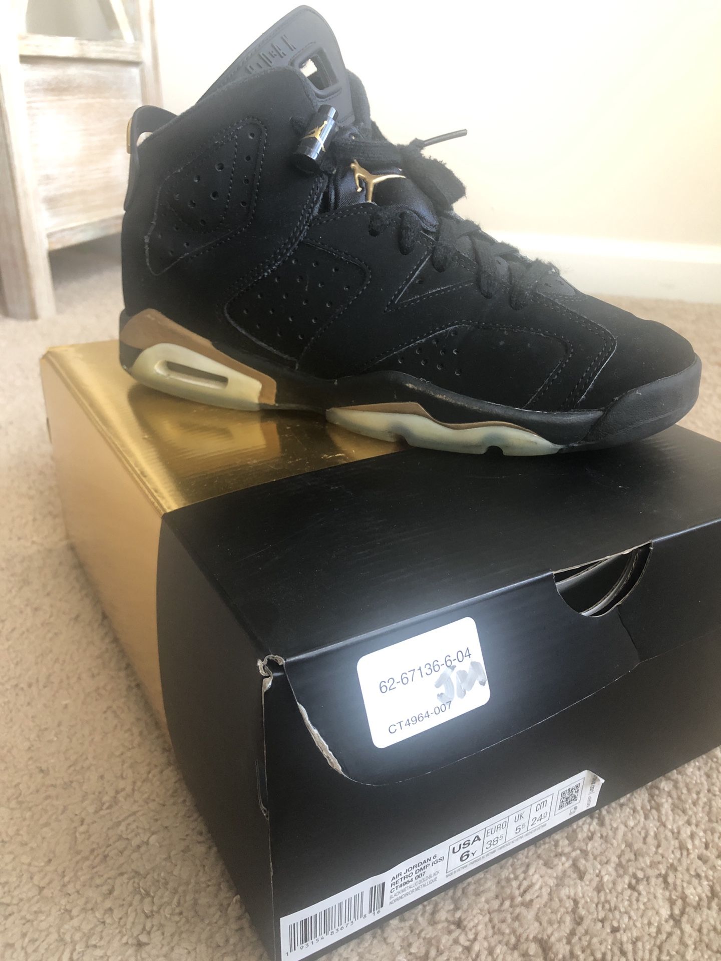 Jordan 6 Retro DMP (GS) Black/metallic Gold,All Products : American Fashion Style Bags On Sale