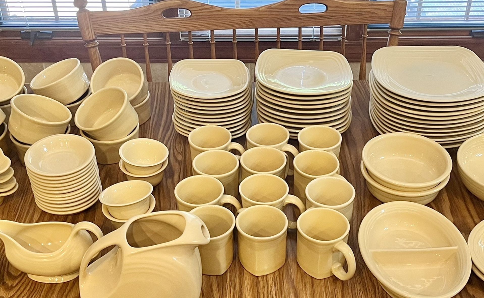 Fiestaware Square Ivory 77 Piece Set- Excellent Condition!