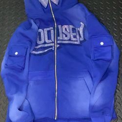 Demon time blue focused full size hooded