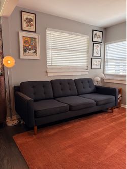 West Elm couch MCM 3 seat sofa