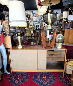 Paul McCobb Mid Century Planner Group Sliding Door Credenza at BoneJax