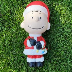 Charlie Brown Peanuts Santa Christmas Lights Blow Mold New Holiday 22 Inches