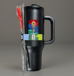 FIFA World Cup 2026 Black Tumbler with Straws