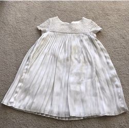 Kids Cherokee ivory pleaded dress- $13