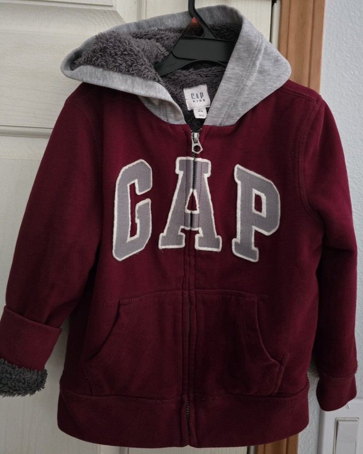 Kids Gap Logo Sherpa Zip Hoodie - XS(4-5)