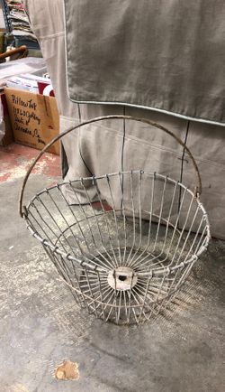 Rustic Chic White Wire Basket