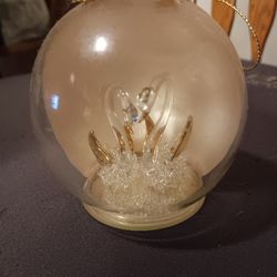 Blown Glass Lacework Swans