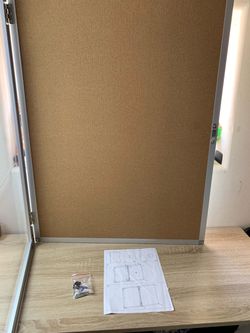 Enclosed Cork Bulletin Board Tamper-Proof Dispaly Case