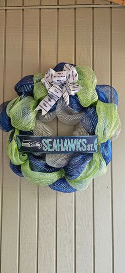 Seattle Seahawks Deco Mesh Wreath