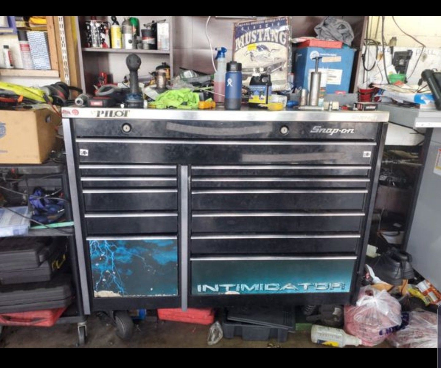 Dale Earnhardt Intimidator Snap On Tool Box with Stainless Steel Top