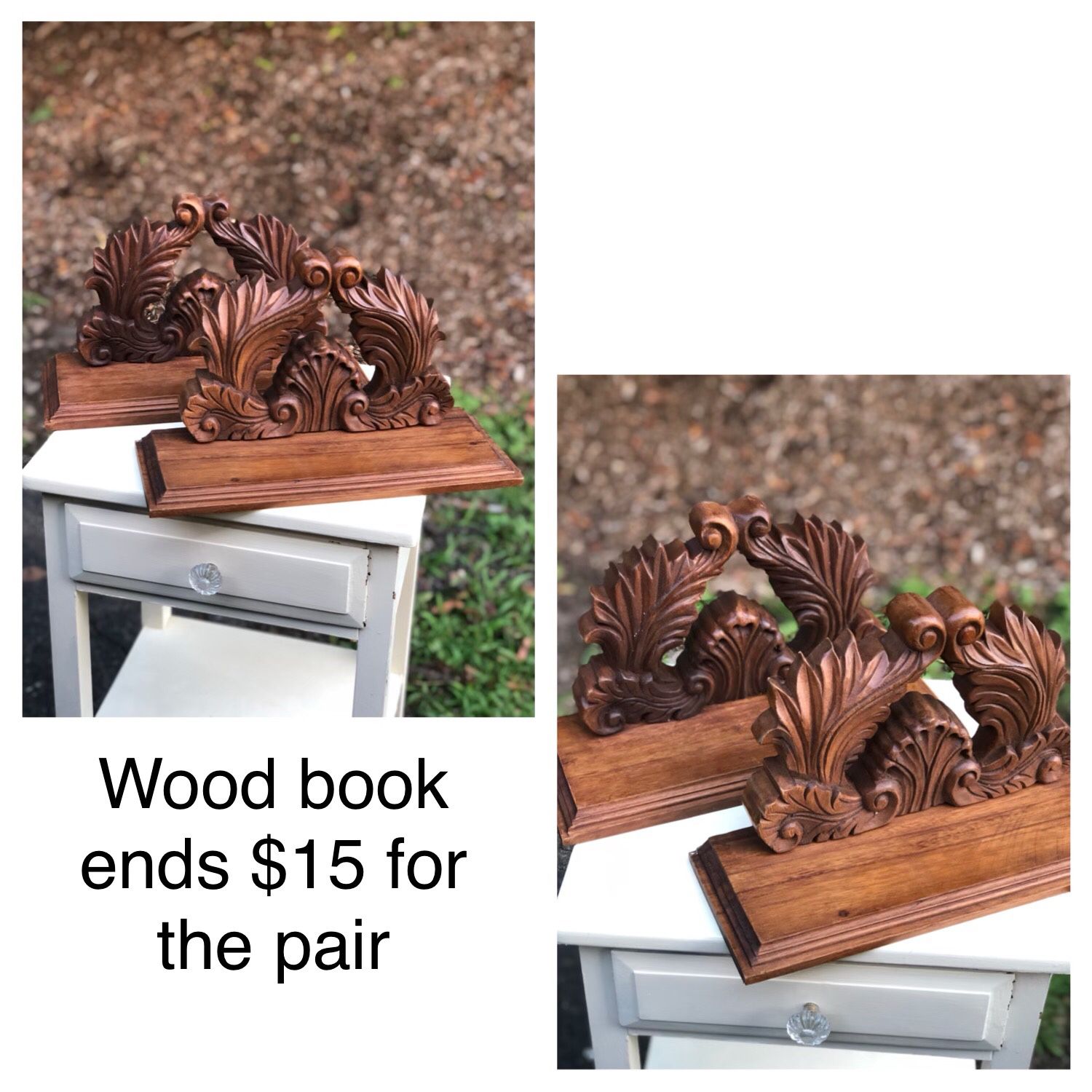 Book ends $15