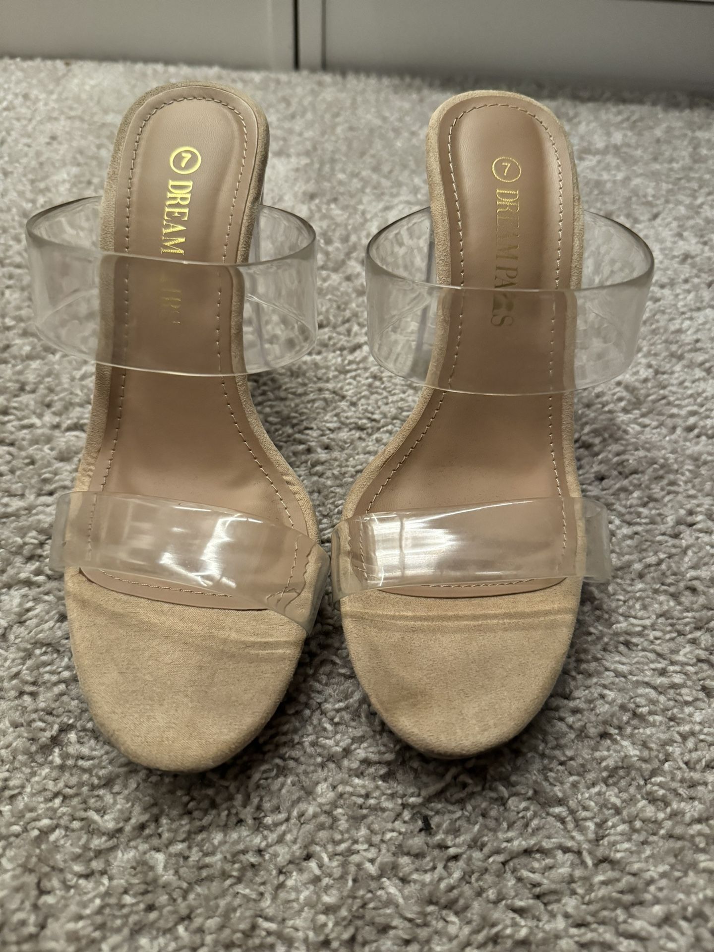 Clear Acrylic Heels Sz7