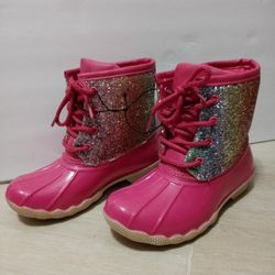 Girls ( Size 1) Pink Rubber Boots. Never Worn. Deer Vly 67th Ave