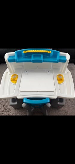LIKE NEW‼️ STEP 2 KIDS ART DESK  BLUE, WHTE , and GREY