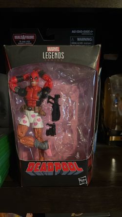 Marvel Legends Deadpool in boxers missing Sauron BAF piece