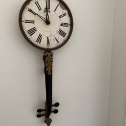 Vintage Stradivarius Violin Wall Clock