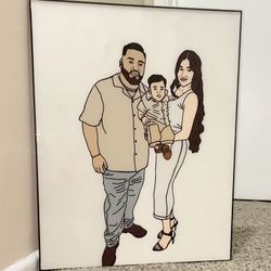 Glass Paintings Family, Friends, Pets, Anime & Cartoon Portraits Available LOCATED IN COVINA