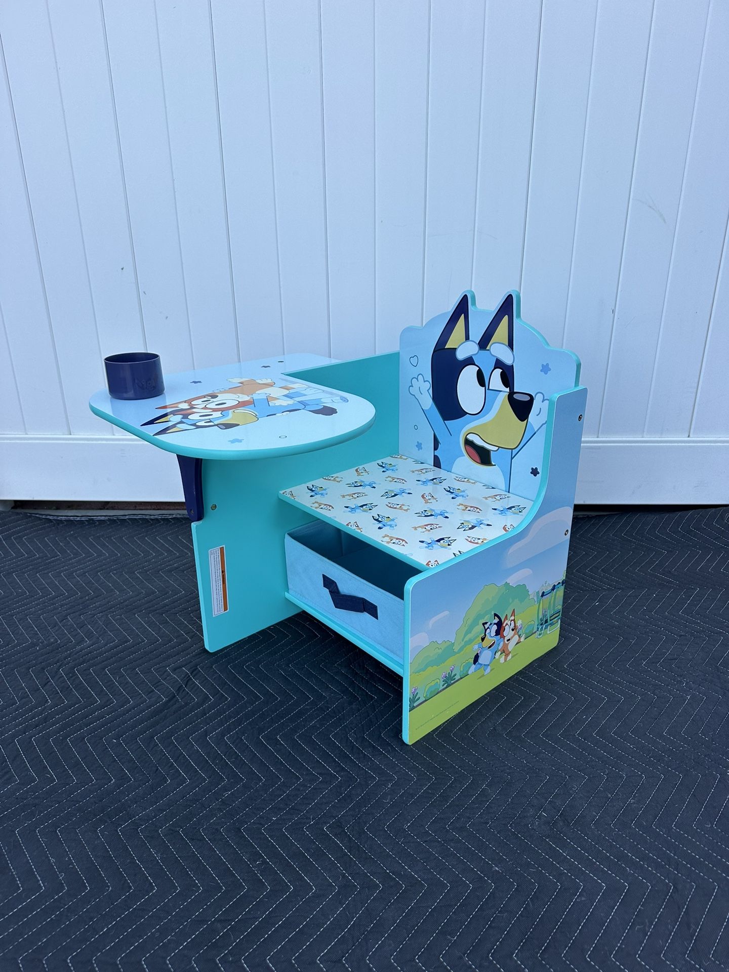 New Bluey Kids Desk With Storage Bin