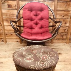 Pier 1   Imports Papasan Chairs  With Ottoman’s