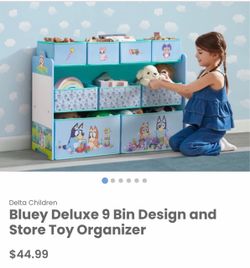 Bluey 9 Bin Toy Organizer