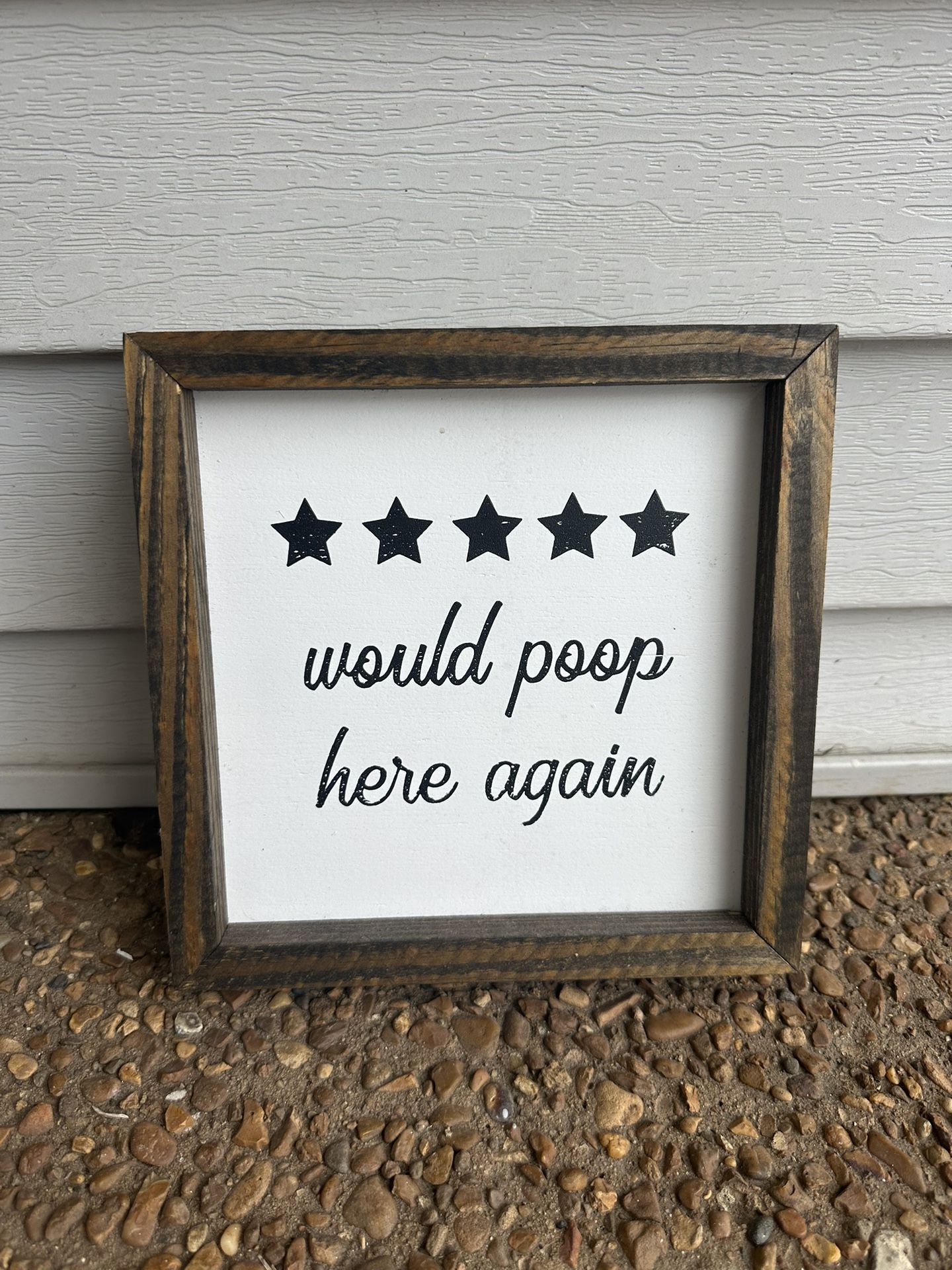 would poop here again bathroom wall decor
