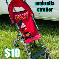 $10 Mickey Mouse Foldable Stroller with canopy umbrella stroller great for travel,easy to go
