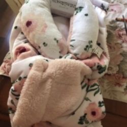 Baby Blanket And Matching Head Support (New)