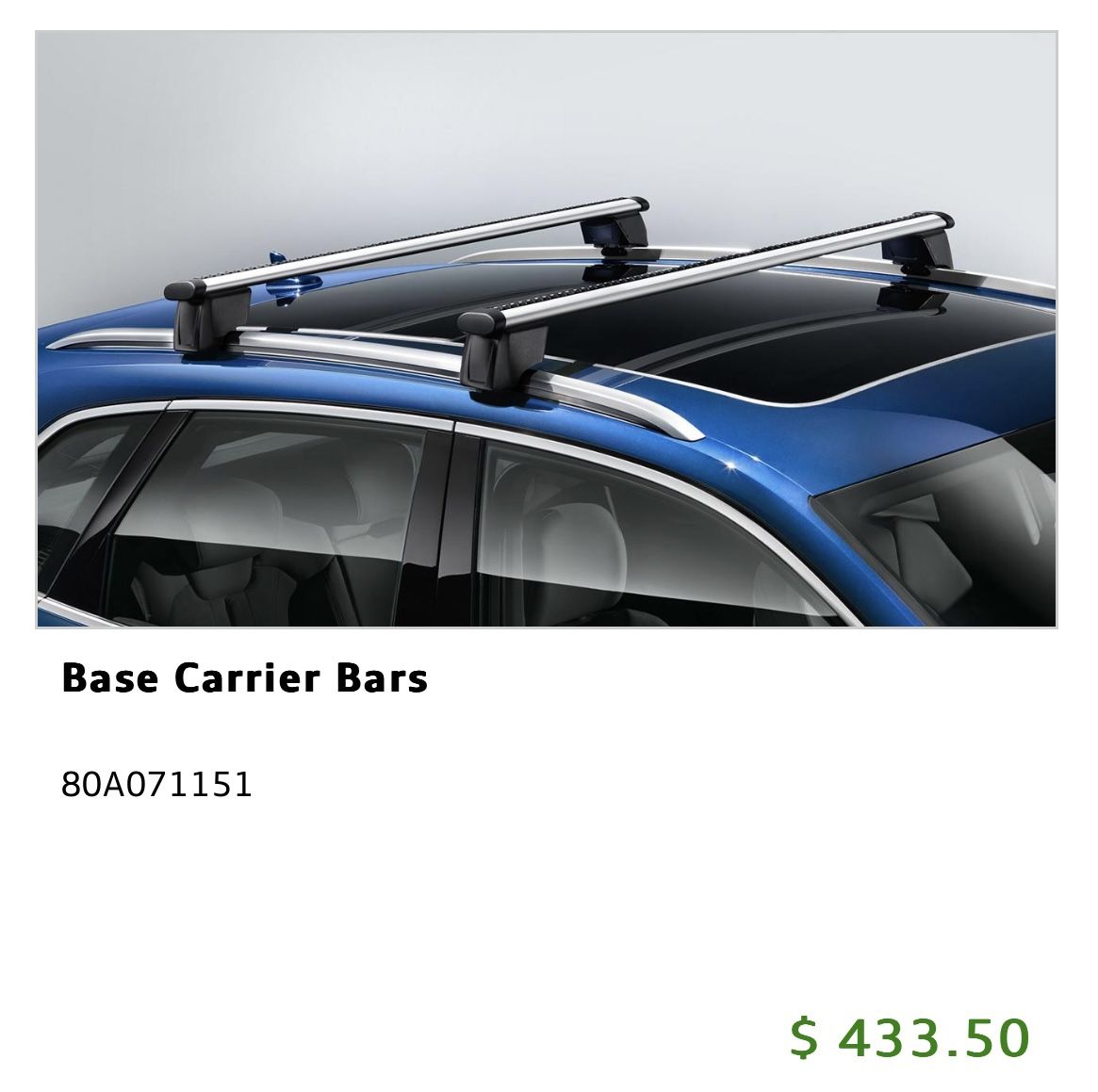 2020-2024 Audi Q5 Factory OEM roof Racks