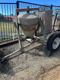 Towable Cement Mixer on Trailer