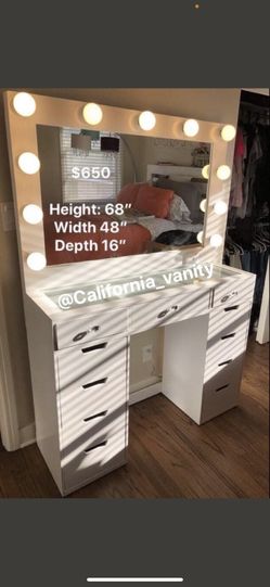 Vanity Desk With Lights 