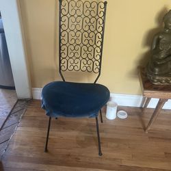 Vintage Mid Century Modern Arthur Umanoff Granada Wrought Iron Dining Chair