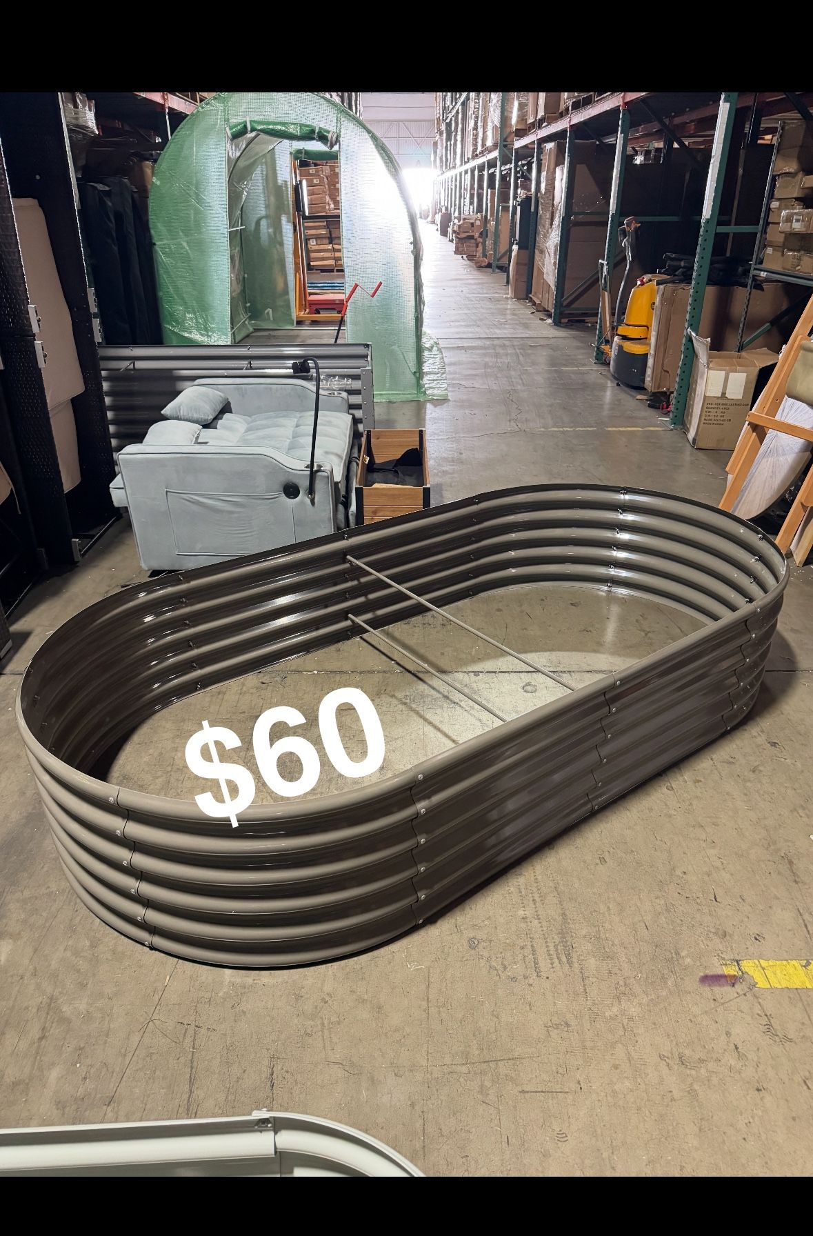96”X48”X18” Galvanized Raised Garden Beds