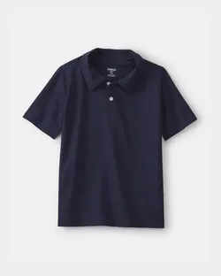 7 Boys Uniform Active Polo Shirts - Navy & Red