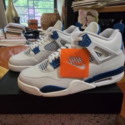 JORDAN 4 MILITARY BLUE MEN SZ 10.5