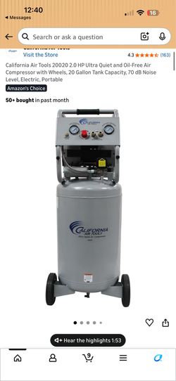 20 gallon air compressor