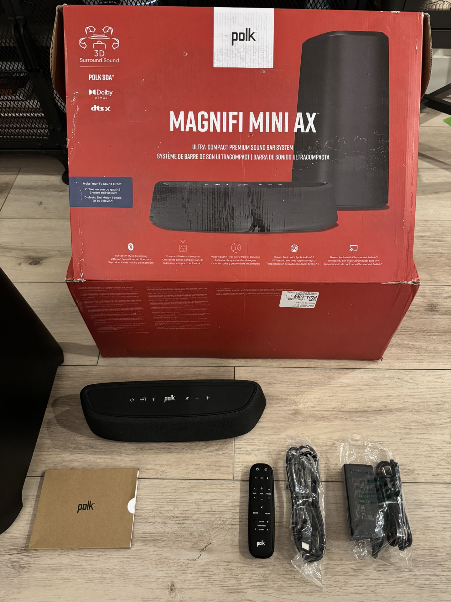 Polk Audio Magnifi Mini AX Sound Bar With Sub.