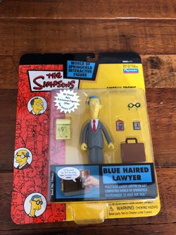 The Simpsons blue haired lawyer figurine. NEW in package