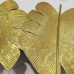 Gold Leaf Wall Art Extra Large- Set of 3