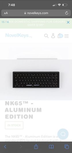 NK65 Aluminum Edition Black Keyboard