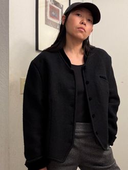 Black wool Jacket XL