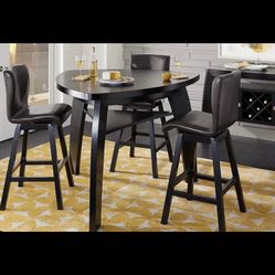 Bar Height Dining Room Table w/Stools &Bench