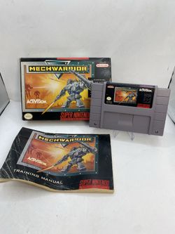 Mechwarrior Super Nintendo SNES Complete Authentic Cartridge Box Manual  CIB