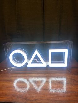 Squid Game white Neon sign lamplight
