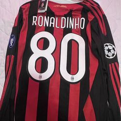 Adidas AC Milan 2009-2010 Home Kit Ronaldinho Jersey