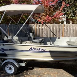 Smoker Craft Alaskan 15  and trailer With Yamaha 25 Hp 4 Stroke Electric Start Motor